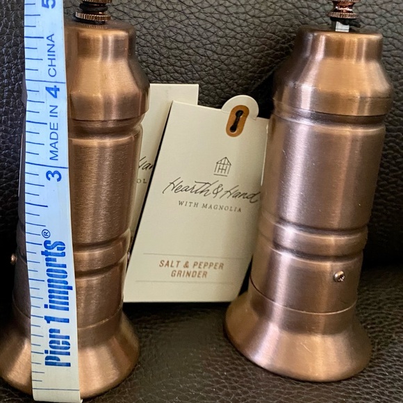 Hearth & Hand Copper-Tone Salt and Pepper Grinders - Picture 2 of 4